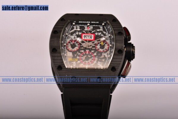 1:1 Replica Richard Mille RM 011 Felipe Massa Flyback Chronograph Watch Carbon Fiber